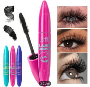 Waterproof Mascara,Curly, Thick, Natural,  Not Smudged Mascara, Black Lengthening  Mascara,Long-Lasting No Flaking Eyelashes All Day